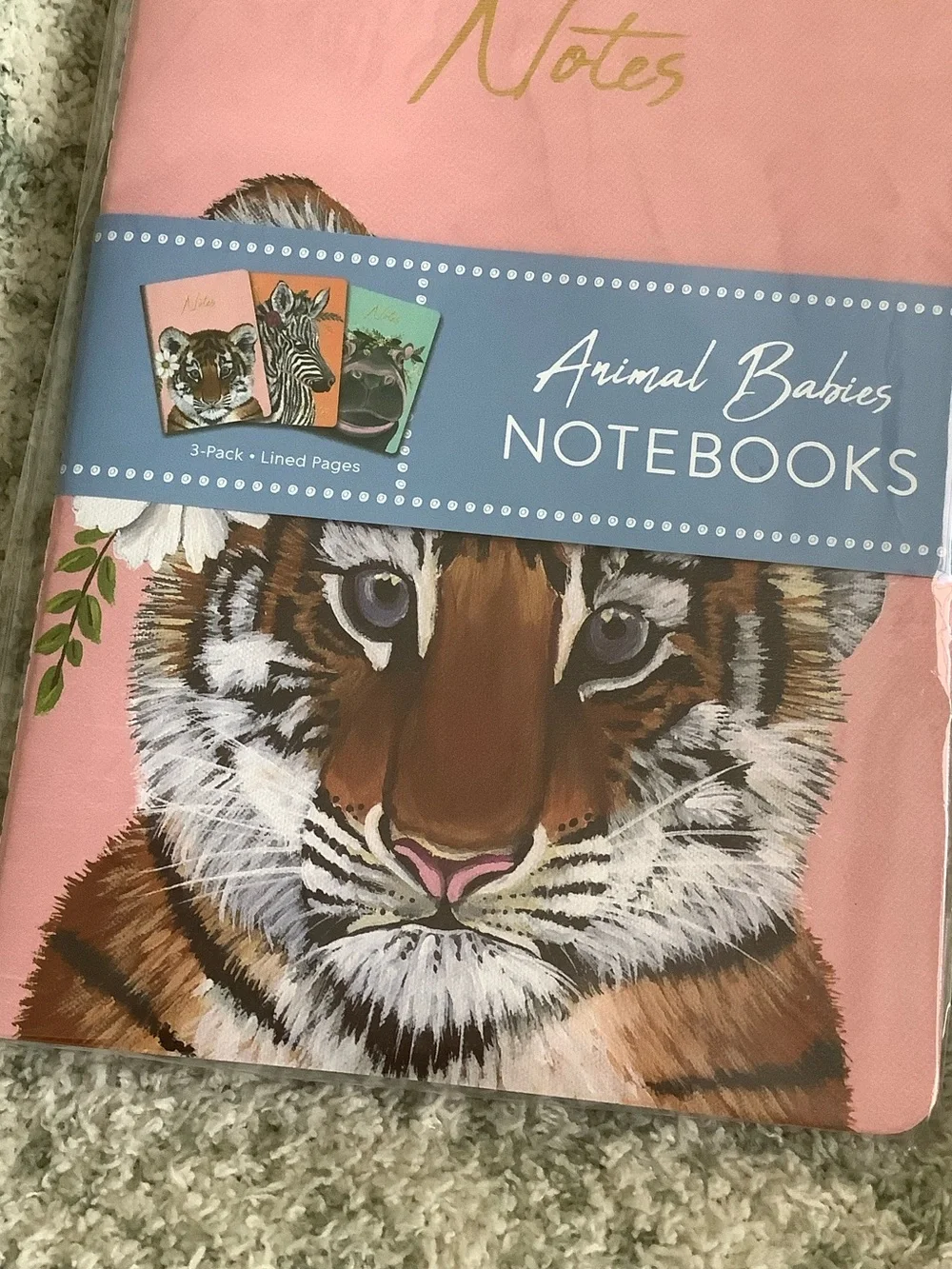 Animal Babies Journal Notebook Trio 3pack lined NWT by OCS Designs 5.75”x8.25”